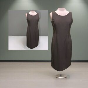 Anne Klein Platinum Classic sheath dress - gray - capsule wardrobe piece  Sz  8